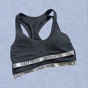 Gilly Hicks Scoop Neck Lined Bralettes Size S in Charcoal